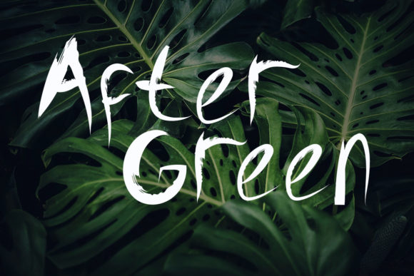 After Green Font for Fresh and Urban Display Designs