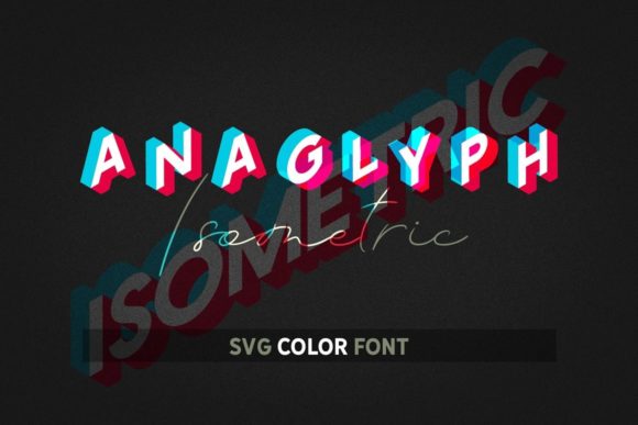 Anaglyph Isometric Font Review and Free Download