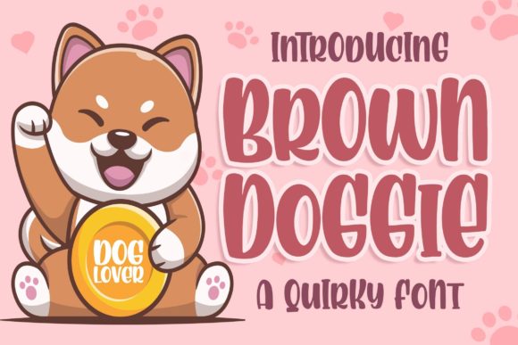Brown Doggie Font for Creative Projects