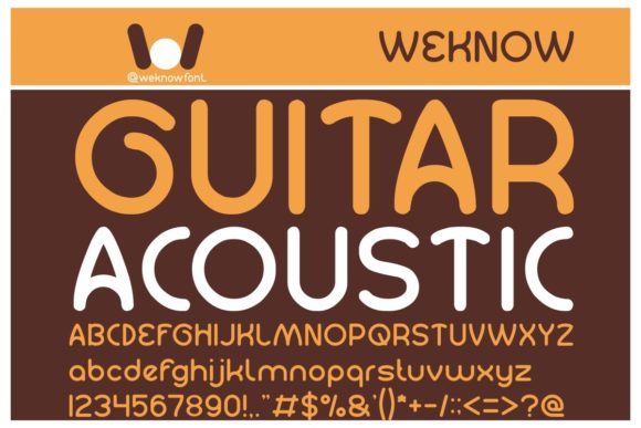 Guitar Acoustic Font: A Display Typeface for Creative Makers