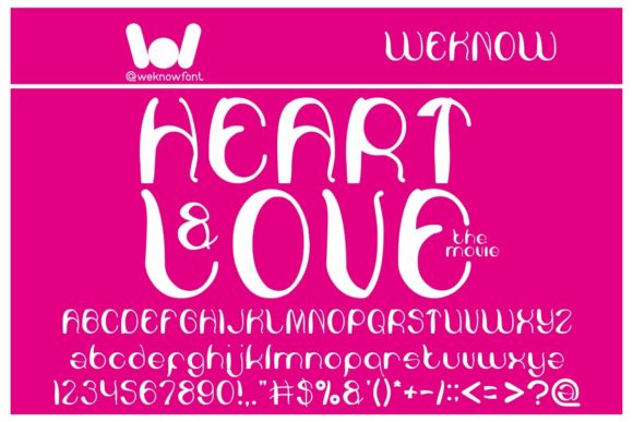 Heart and Love Font for Brand Design