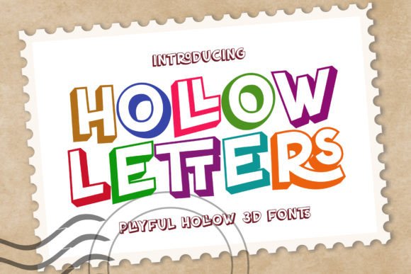 Hollow Letters Font for Playful, Handmade Designs