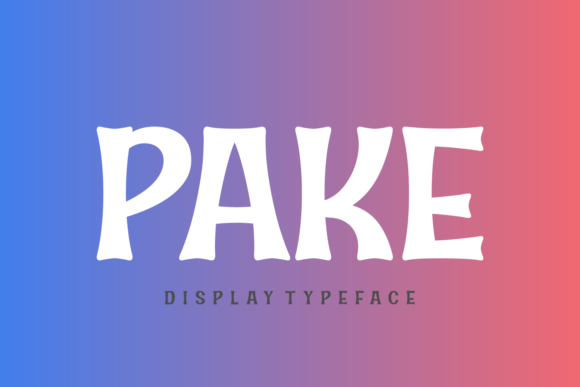 Pake Display Font for Creative Projects