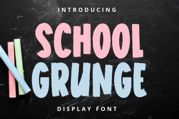 School Grunge Font: A Playful Display Typeface for Creative Projects